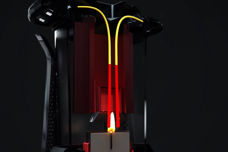 lamp transforms heat from a candle into light