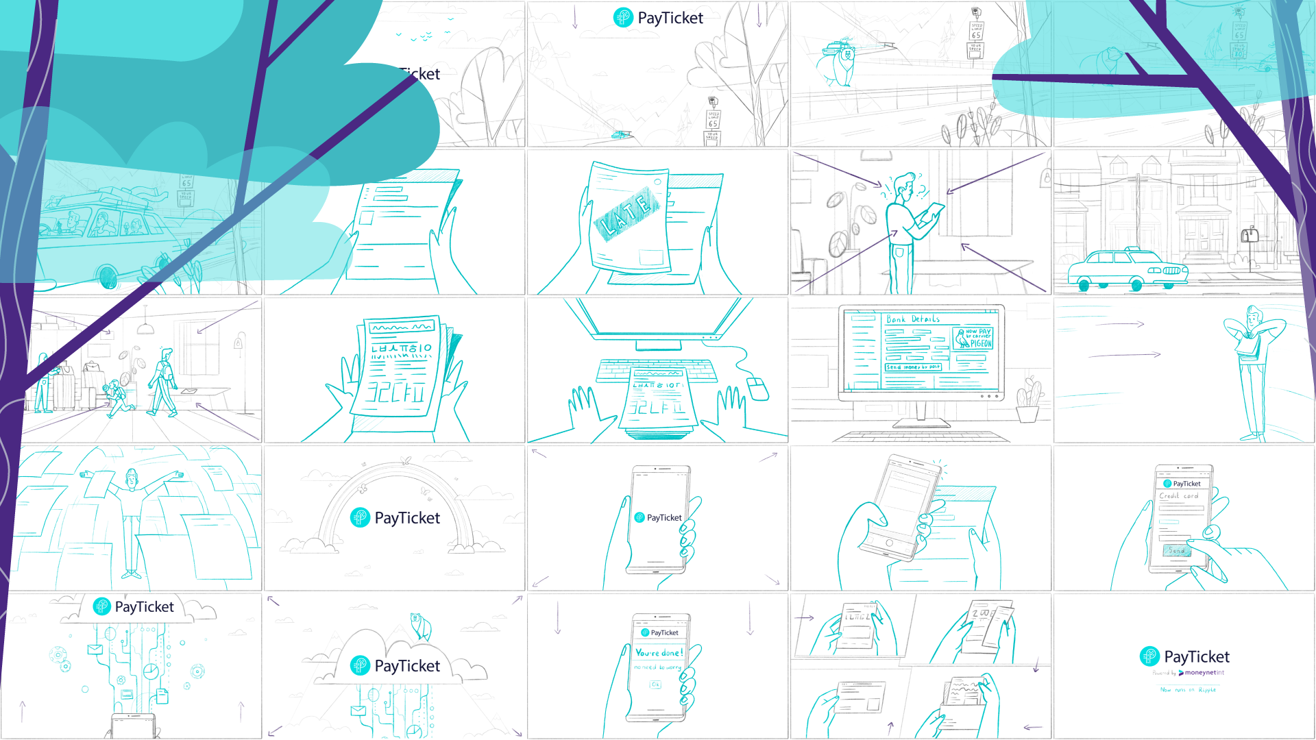 TrafficTicket App, storyboard, sketch