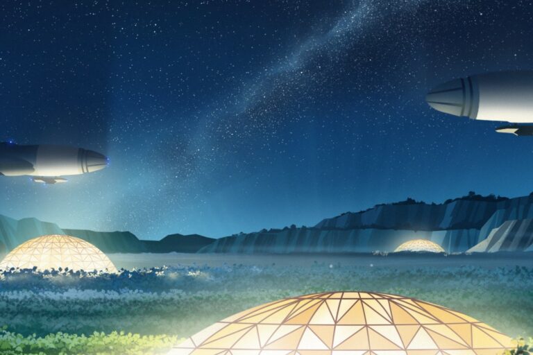 northern lights, solar dome, airship, dirigible, blimp