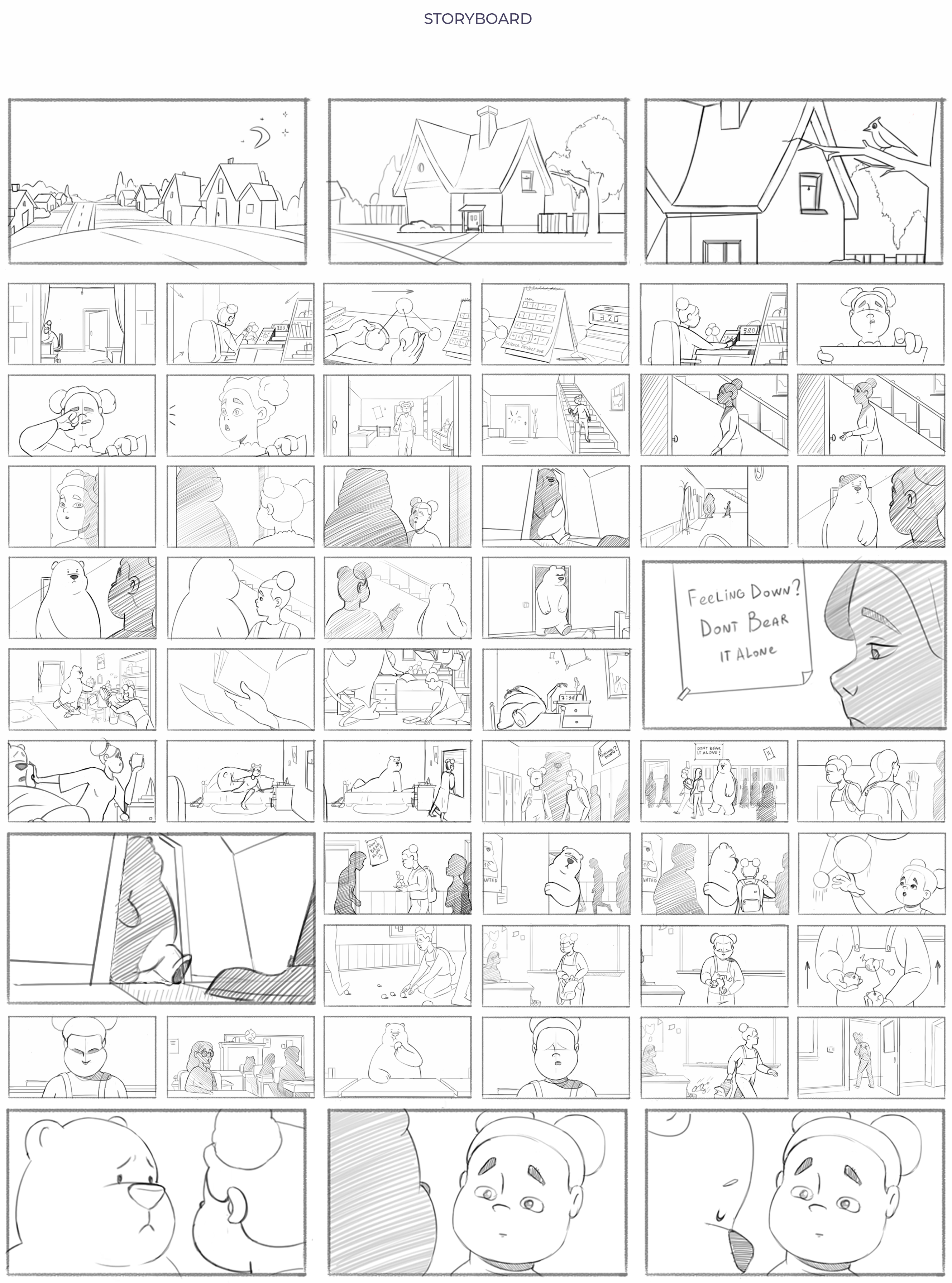 Bear” - Short animation film - Storyboard Design